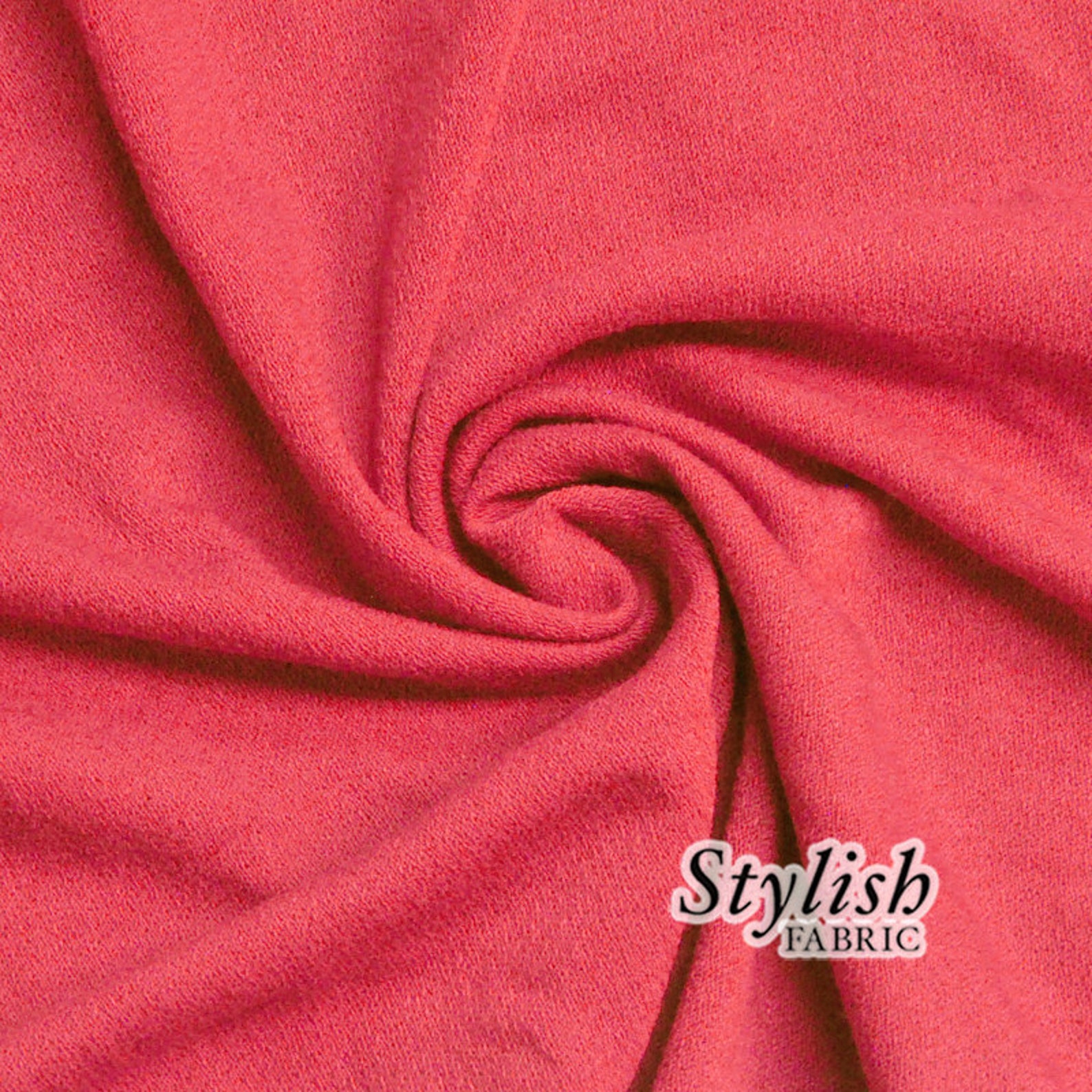 Deep Coral Crepe Viscose Fabric Jersey Knit Viscose Jersey Etsy