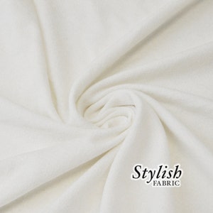Off White Crepe Viscose Fabric Jersey Knit Viscose Jersey Fabric Soft Fabric Viscose by the yard - 550