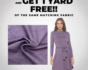 Women's Long Sleeve Mini Cocktail Bodycon Dress, Round Neck, Formal, Wedding Guest.(Buy this & GET 1 YARD FREE of the same matching Fabric!)