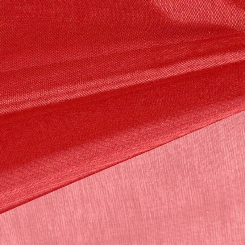 Sheer Fabric Wedding Decoration Organza Fabric Style 1901 Regal Red Organza Fabric by the Yard