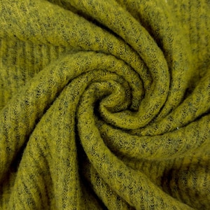 Green Chartreuse on Hacci Rib Brushed Fabric by the Yard- Style 770