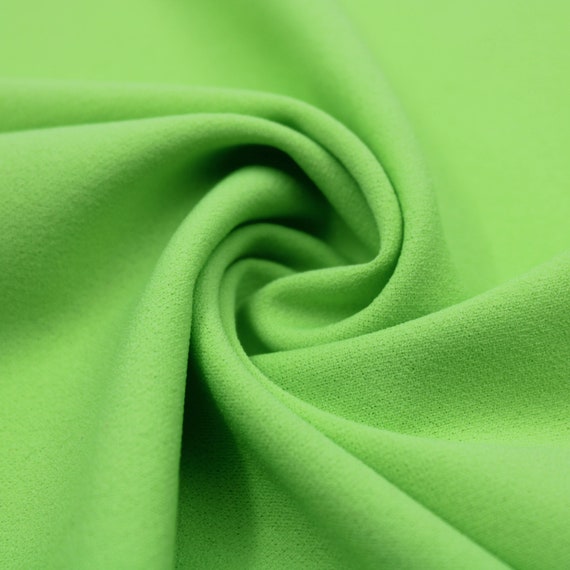 Green Apple Neon Scuba Crepe Techno Knit Fabric by the - Etsy