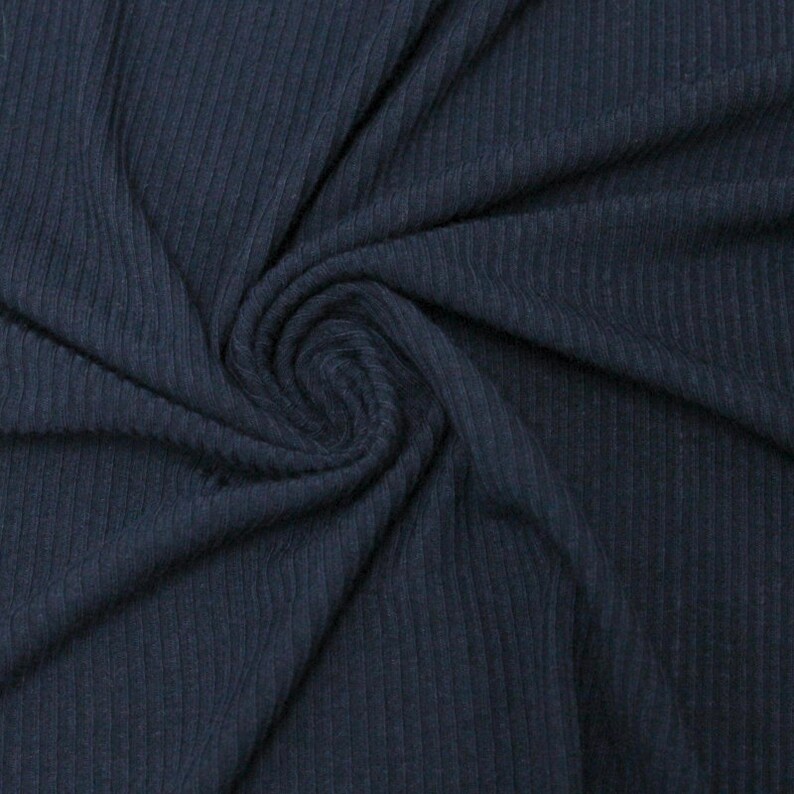 Navy Thermal Rib Knit Fabric Clothing's DIY Projects and - Etsy