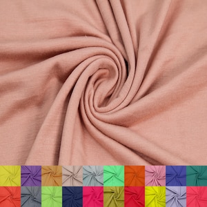 60" Wide Rayon Spandex Jersey Knit Fabric by the Yard, 4-Way Stretch 200GSM -Breathable, Apparel, Decoration & Crafts. Peach Light #406