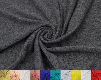 Black Chambray Crepe Viscose Fabric by the yard - 550