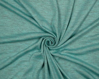 Aqua Chambray Light-weight 160 GSM Rayon Spandex Jersey Knit Fabric by the Yard - 1 Yard Style 13390