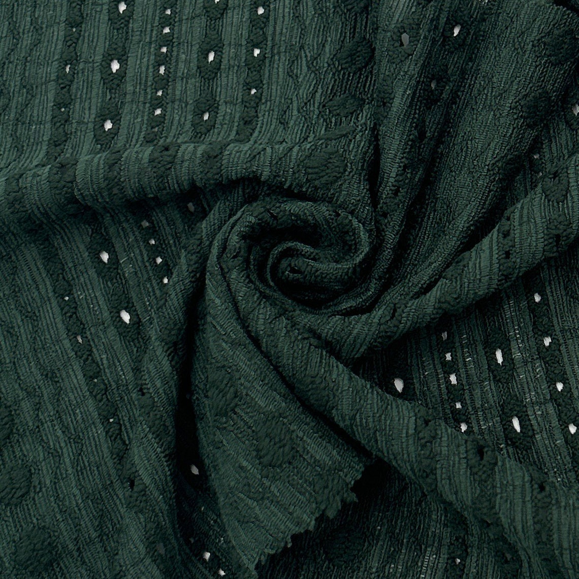 58 Emerald Poly Blend Stretch Terry Cloth Fabric by the Yard
