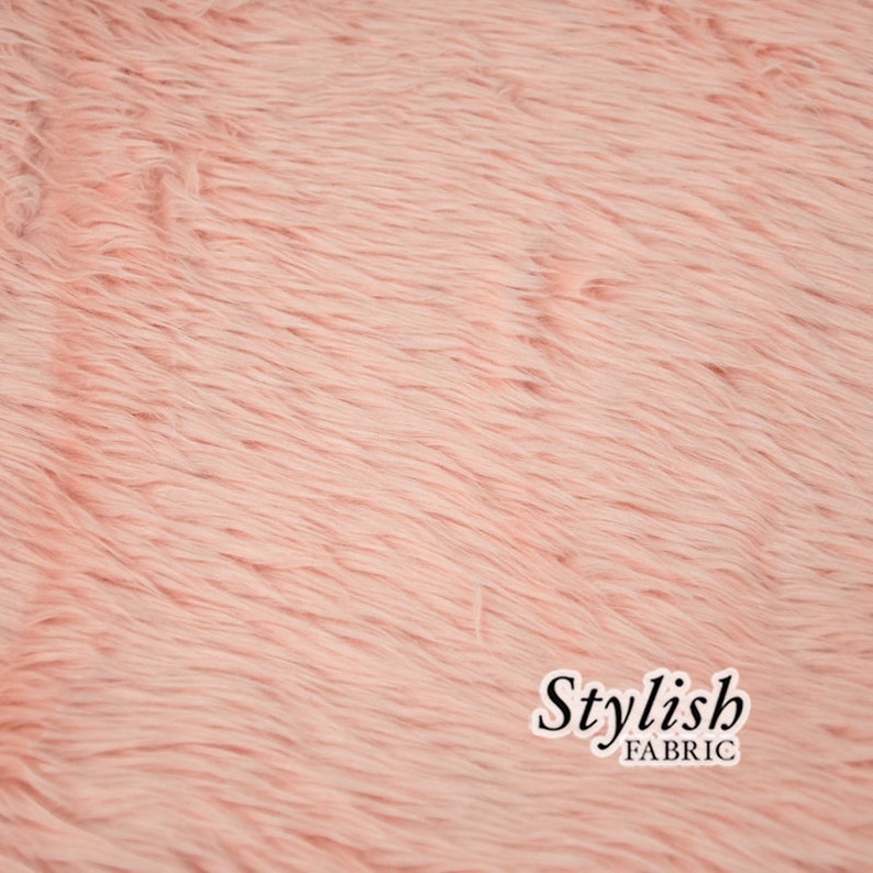 home furnishing throws Dusty Pink Pile Luxury Shag Faux Fur Fabric by the yard for costume photo props 1 Yard Style 5009
