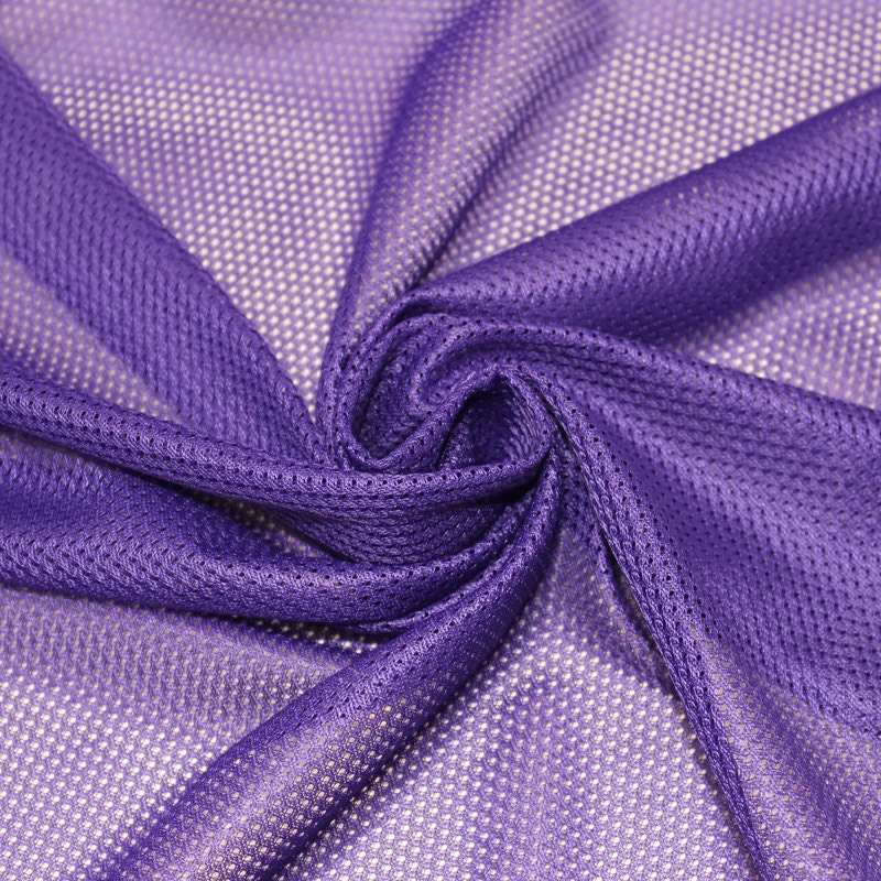 Purple Micro Mesh Knit Fabric by the Yard Football Fabric | Etsy