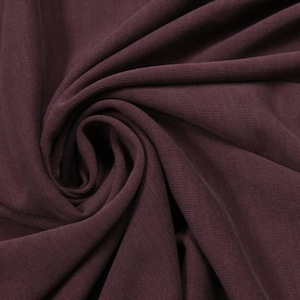 60” Wide Sandwashed Modal-Poly Jersey Knit Fabric - 165 GSM, Lightweight, Soft & Breathable with a Cupro-Like Feel - Wine Dark #681