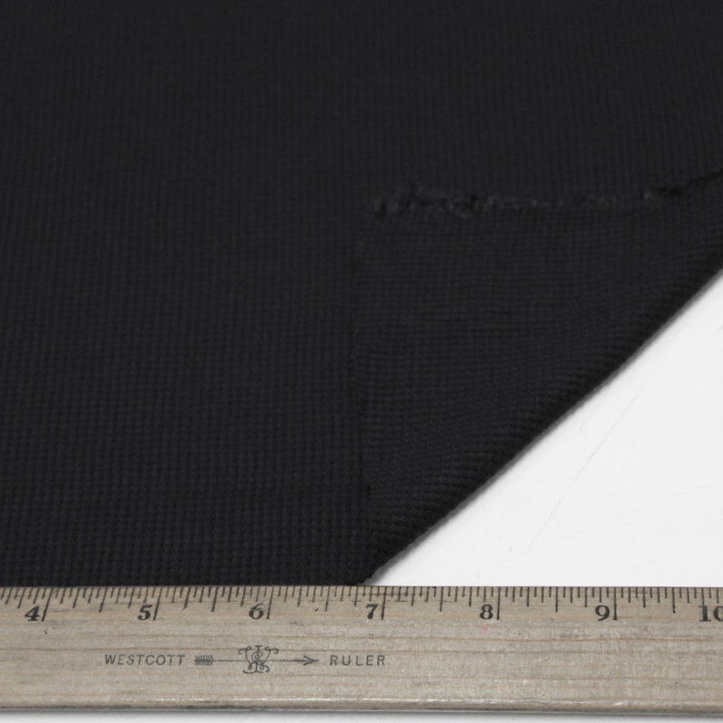 Black Solid Thermal Knit Fabric Clothing's DIY Projects - Etsy