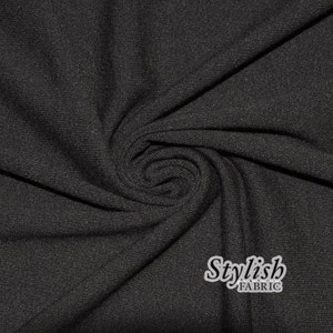Black Crepe Viscose Fabric Jersey Knit Viscose Jersey Fabric Soft Fabric Viscose by the yard - 1 Yard Style 550