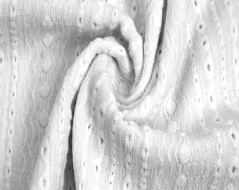 57&quot; Wide Polyester Spandex Stretch Eyelet Design Jacquard Knit Fabric - 160 GSM - Style #845