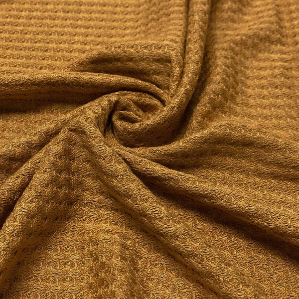 Waffle Knit Fabric by the Yard Etsy