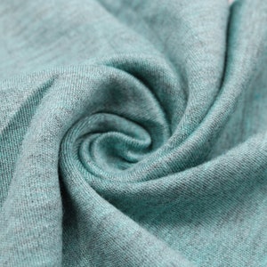Aqua Chambray Rayon Ponte Roma Fabric by the Yard- Style 738