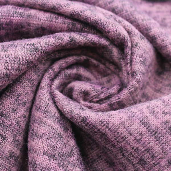 Mauve Dark Hacci Melange Poly Spandex Fabric by the Yard - 1 Yard Style 736