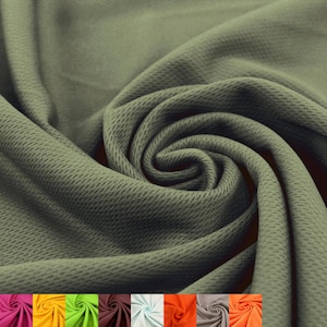 60 "100% Polyester Sport-Mesh-Gewebe - 2-Wege-Stretch, atmungsaktiv, faltenfrei (180 g/m²). Olive - 2001