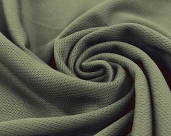 60" 100% Polyester Dimple Sports Mesh Fabric – 2-Way Stretch, Breathable, Anti-Wrinkle (180 GSM). Olive - 2001