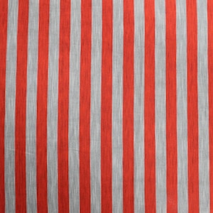 Neon Coral and Off White 59&quot; Stripes Jersey Knit Fabric by the Yard - Style 1000