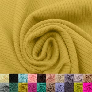Soft 4x2 Rib Knit Fabric by the Yard – Solid Color | Stretchy, Textured Knit for Tops, Dresses, Loungewear – Style 774