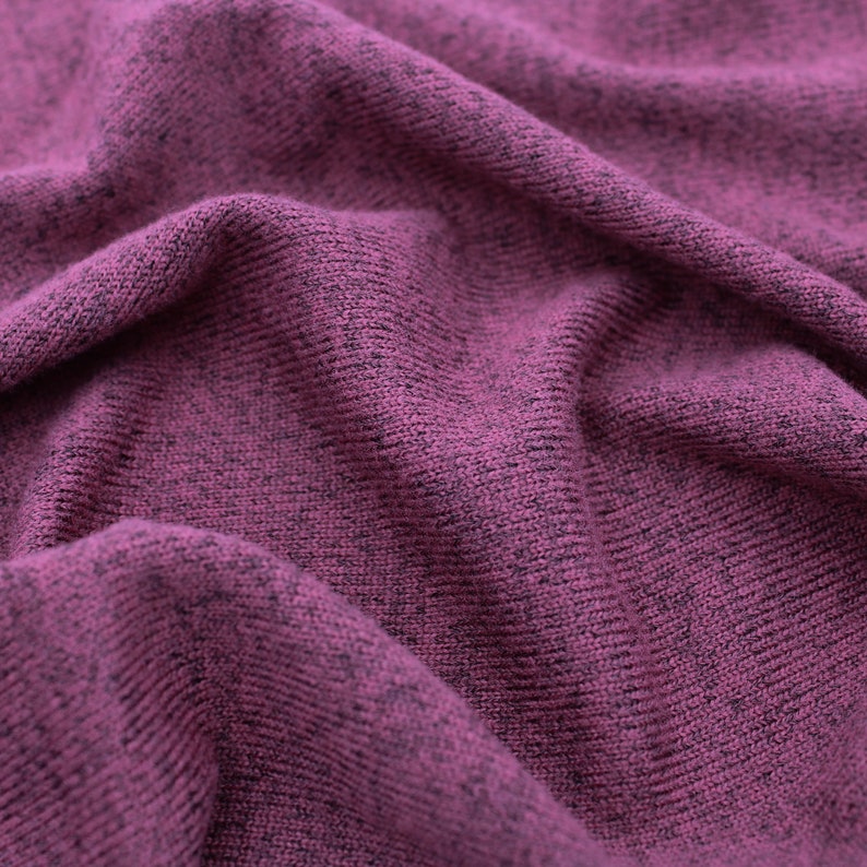 Mauve Deep Hacci Brushed Knit Fabric by the Yard 1 Yard Etsy