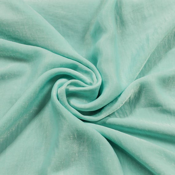 Seafoam Pale Soft Poly Sand Wash Satin Fabric by the Yard - Style 682