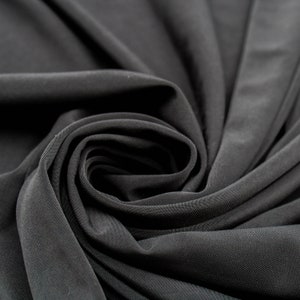 Velvet Fabric Solid Grey Color Full Stretch By Yard for swimwear dancewear  dress gymwear (151-2)
