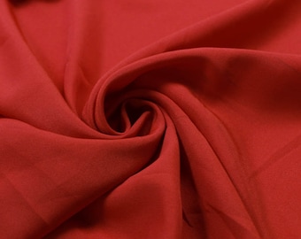 Rode crêpe de Chine-stof - 75D poly, 58" breed, bruids- en formele kledingstijl 3003