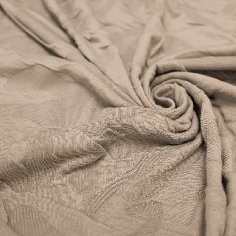 Tan Crepe Knit Double Later Jersey Knit Fabric by the yard 1 Etsy