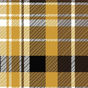 Mustard Brown Black Plaid Printed on Liverpool Fabric by the Yard - Style P-2738-481