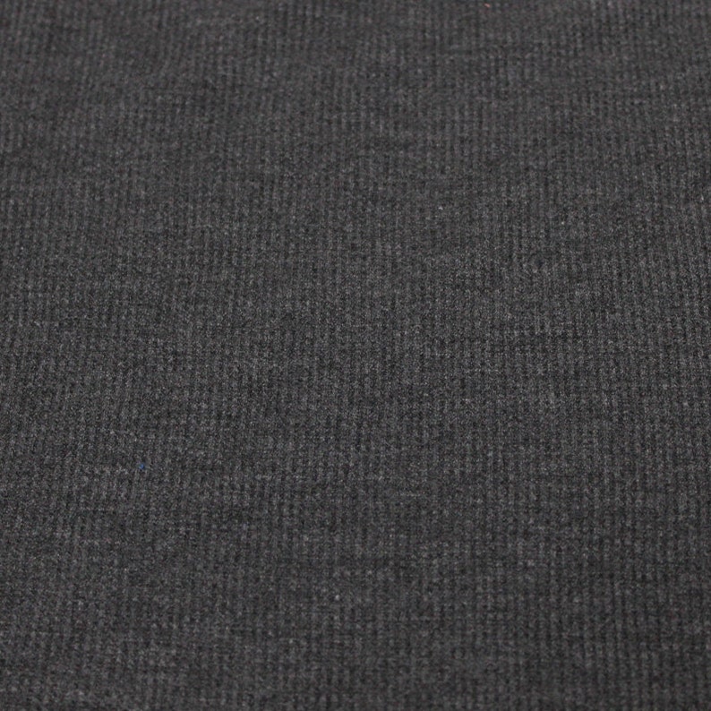 Charcoal 2 Tone Solid Thermal Knit Fabric Clothing's DIY - Etsy