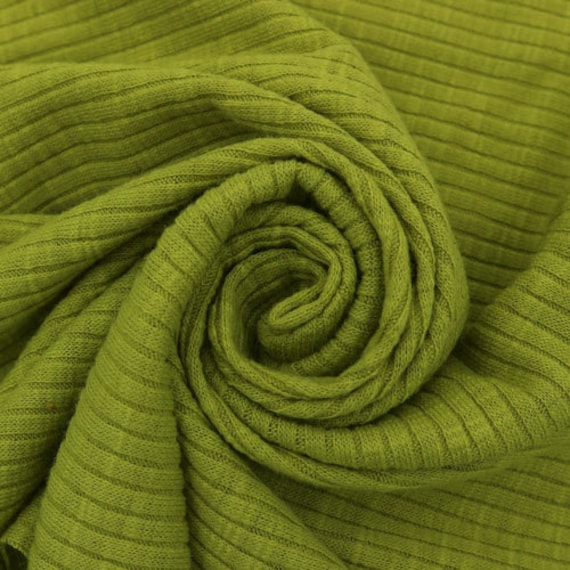 Green Oasis Poly Cotton Spandex 4x2 Rib Knit Fabric Style 788 -  Canada