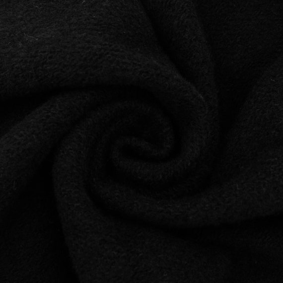 Black Cotton Fleece Fabric by the Yard Style 815 