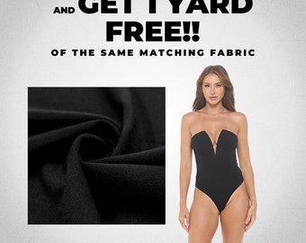 Women's Strapless Deep V-Neck Bodysuit, Sexy Body Suit, Trendy Spring Summer 2024.(Buy this & GET 1 YARD FREE of the same matching Fabric!)