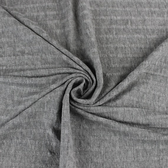 Heather Gray 8x4 Rib Stretch Rayon Spandex Rib Knit Fabric by | Etsy