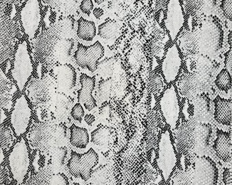 Off White Grey Snake Skin Print Hi-Multi Chiffon Fabric by the Yard- Style P-954-500