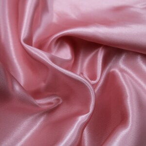 60&quot; inches Wide - by The Yard - Charmeuse Bridal Satin Fabric for Wedding, Apparel, Crafts, Decor, Costumes (DUSTY ROSE,  65 YARDS)