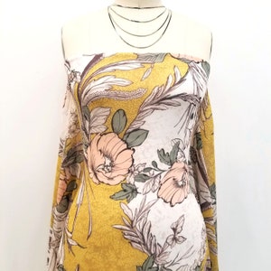 Large Floral Pattern Printed on Hi-Multi Chiffon Washed Fabric by the Yard- Style P-1791-501