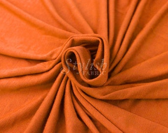 Orange  Heavyweight Rayon Jersey Spandex Knit Fabric by the Yard - 1 Yard Style 406