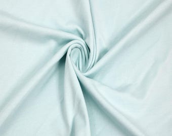 60" Wide Cotton Modal Rayon Spandex Fabric by the Yard - 150 GSM, Lightweight, 2-Way Stretch, Breathable. Blue Spa #791