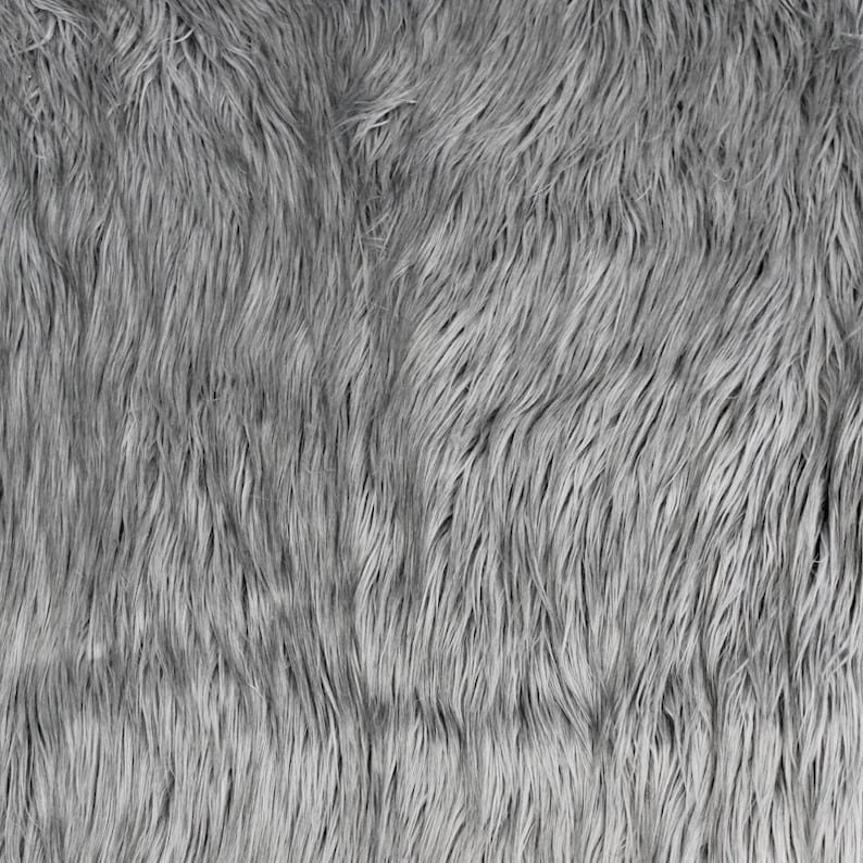 throws Extra Long Charcoal Luxury Shaggy Faux Fur Fabric by the yard for costume photo props 1 Yard Style 5026 home furnishing