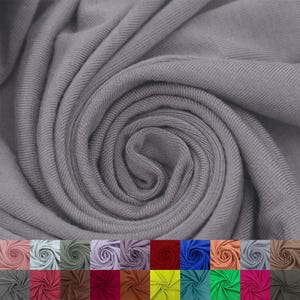 Tessuto in maglia jersey spandex rayon modale largo 60&quot; tagliato su misura (225 GSM) - Peso medio, elasticizzato in 4 direzioni, traspirante - prugna polverosa n. 765