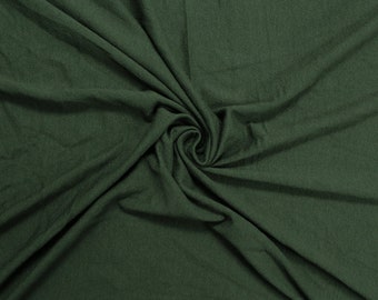 Tissu de viscose en crêpe vert armée DK par verge - 550