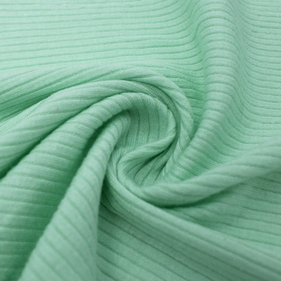 Green Summer Thermal Rib Knit Fabric Clothing's DIY - Etsy