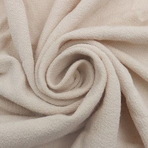 Cream Crepe Viscose Fabric by the yard - 550