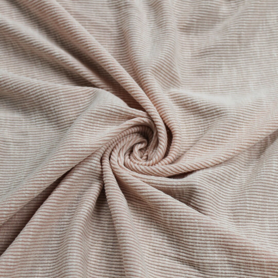 Dusty Pink 2x1 Heavy-weight Rib Sand Wash Knit Fabric by the Yard Style 699  