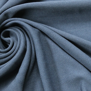 60” Wide Sandwashed Modal-Poly Jersey Knit Fabric - 165 GSM, Lightweight, Soft & Breathable with a Cupro-Like Feel - Blue #681