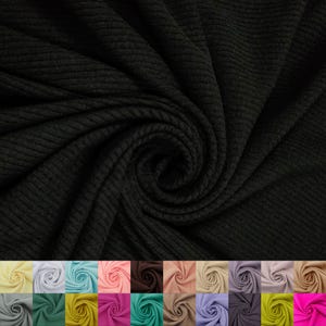 Soft 4x2 Rib Knit Fabric by the Yard – Solid Color | Stretchy, Textured Knit for Tops, Dresses, Loungewear – Style 774
