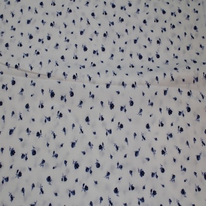 55&quot; Wide Printed 100% Rayon Challis Fabric by The Yard-155 GSM, Lightweight, Non-Stretched-Apparel, Home Decor, Off White Denim - P-1692-698