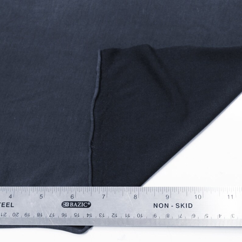Navy Modal Poly Sand Wash Jersey Cupro Knit Fabric by the Yard | Etsy